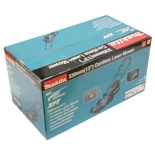 Makita DLM330RM Akku-Rasenmäher 18V / 4,0 Ah, 1 Akku + Ladegerät, Petrol