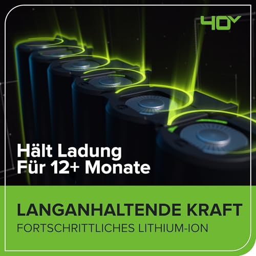 Greenworks 40V Kabelloser Akku Rasenmäher für Flächen bis zu 400 m², 35 cm Schnittbreite G40LM35K2X, 40-Liter-Sack PLUS zwei 40 V 2Ah-Akkus und Ladegerät, 3 Jahre Garantie