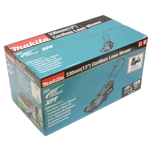 Makita DLM330RM Akku-Rasenmäher 18V / 4,0 Ah, 1 Akku + Ladegerät, Petrol