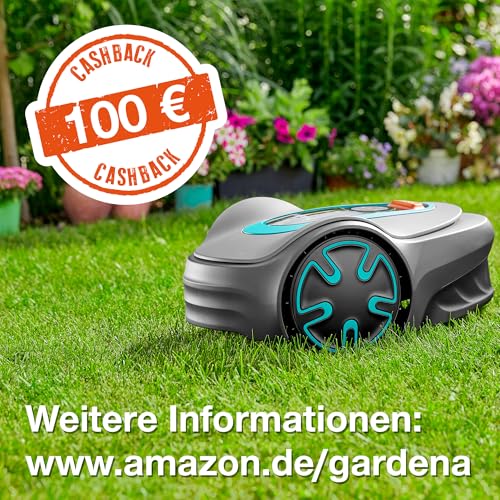 Gardena Sileno minimo Robotic Lawnmower 250 m²: Intelligent Lawnmower with Optimal Connectivity, Programmable with Gardena Bluetooth App, DE Version (15201–20)