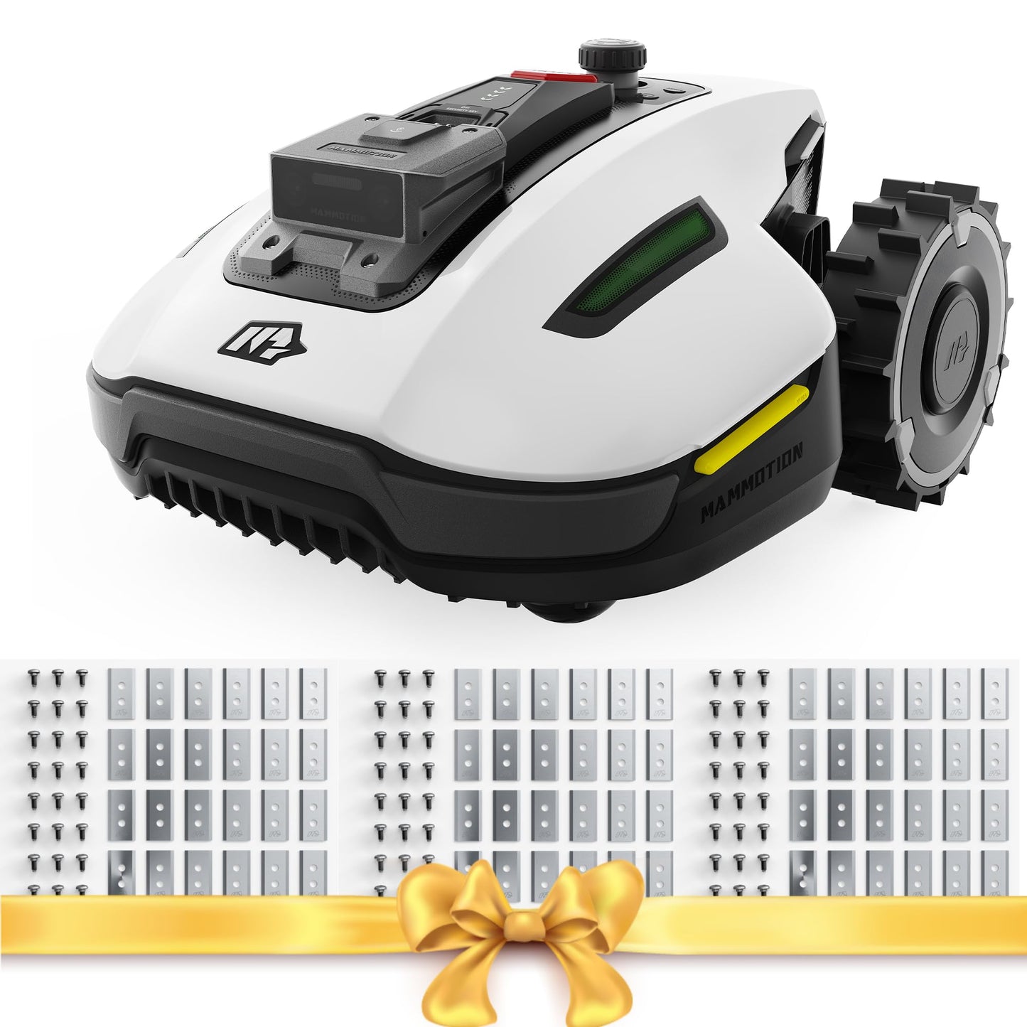 MAMMOTION YUKA Mini 500 Mähroboter ohne Begrenzungskabel,Empf. 500 m², NetRTK+Vision Rasenmäher Roboter, KI Smarte Hindernisvermeidung Rasenroboter, App-Steuerung mit 4G-Modul, 50% Steigung