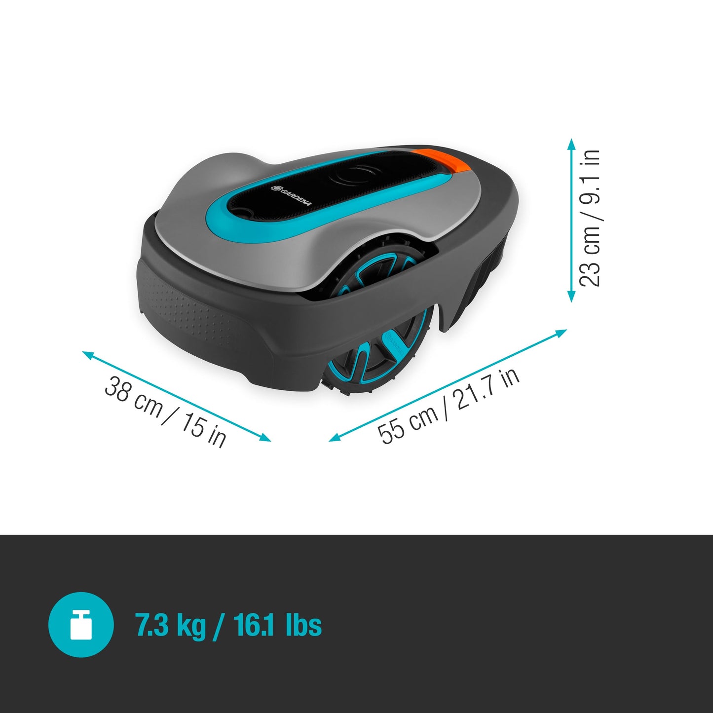 Gardena Sileno minimo Robotic Lawnmower 250 m²: Intelligent Lawnmower with Optimal Connectivity, Programmable with Gardena Bluetooth App, DE Version (15201–20)