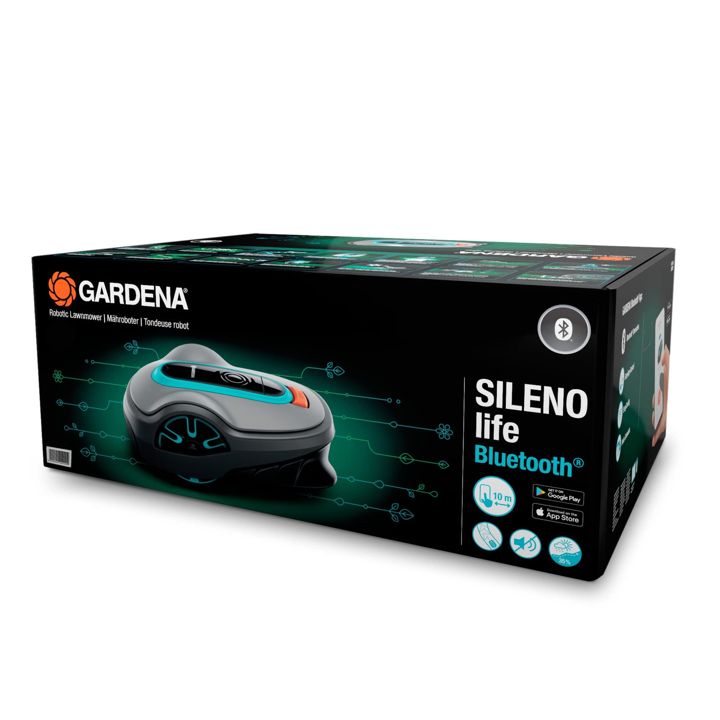 Gardena Sileno minimo Robotic Lawnmower 250 m²: Intelligent Lawnmower with Optimal Connectivity, Programmable with Gardena Bluetooth App, DE Version (15201–20)