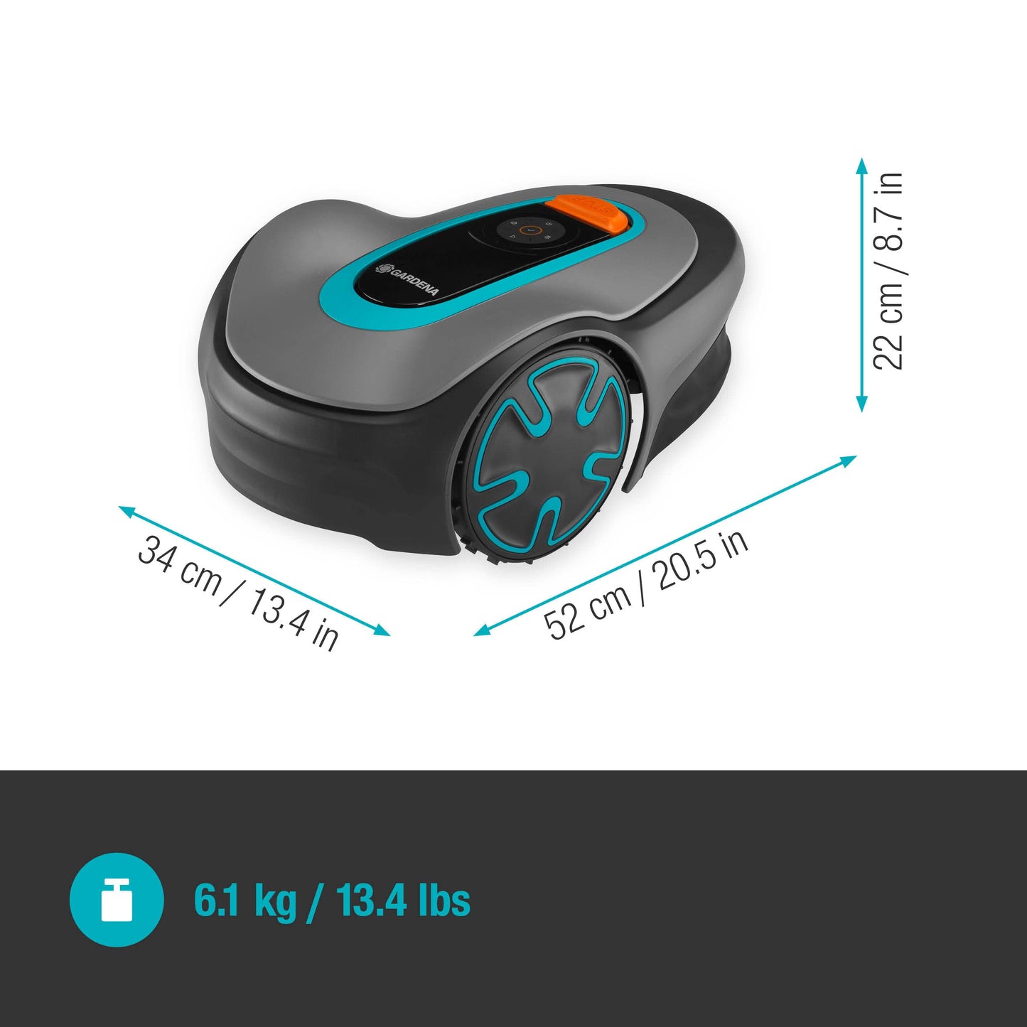 Gardena Sileno minimo Robotic Lawnmower 250 m²: Intelligent Lawnmower with Optimal Connectivity, Programmable with Gardena Bluetooth App, DE Version (15201–20)
