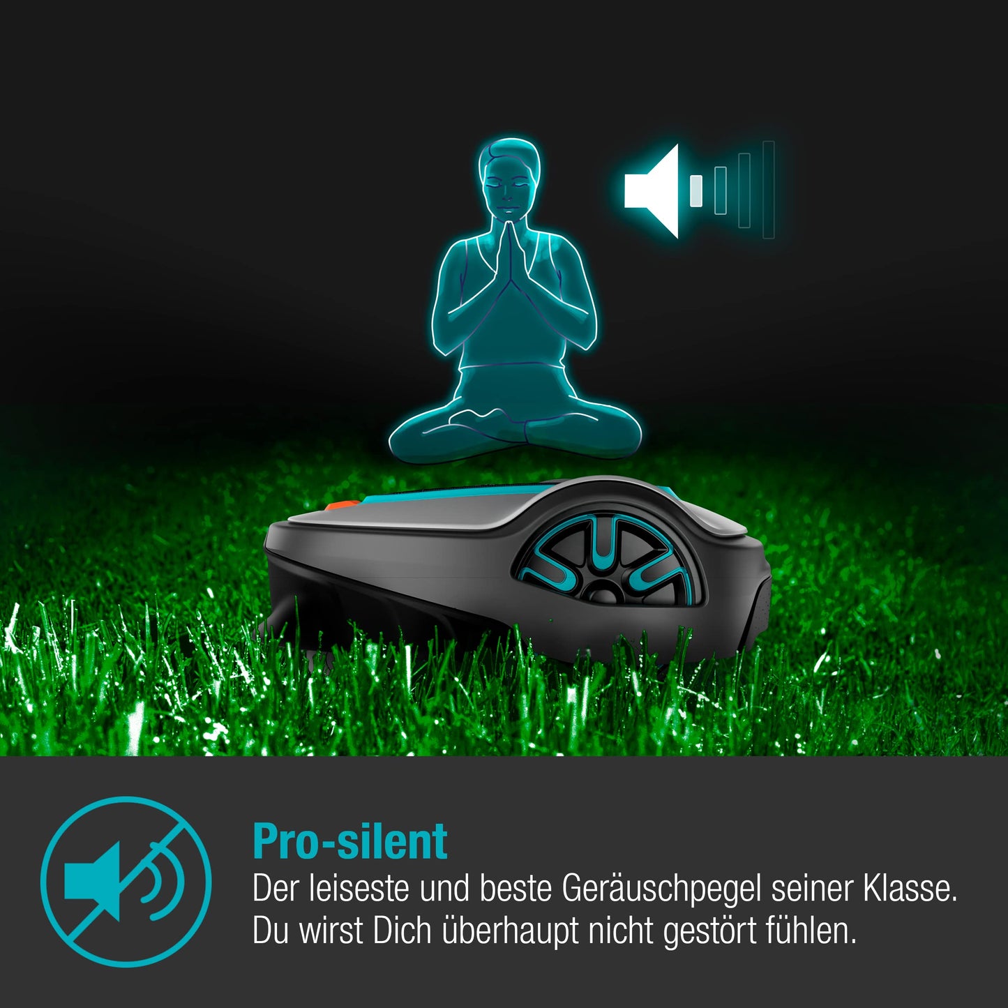 Gardena Sileno minimo Robotic Lawnmower 250 m²: Intelligent Lawnmower with Optimal Connectivity, Programmable with Gardena Bluetooth App, DE Version (15201–20)