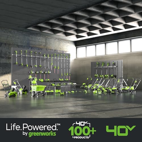 Greenworks 40V Kabelloser Akku Rasenmäher für Flächen bis zu 400 m², 35 cm Schnittbreite G40LM35K2X, 40-Liter-Sack PLUS zwei 40 V 2Ah-Akkus und Ladegerät, 3 Jahre Garantie