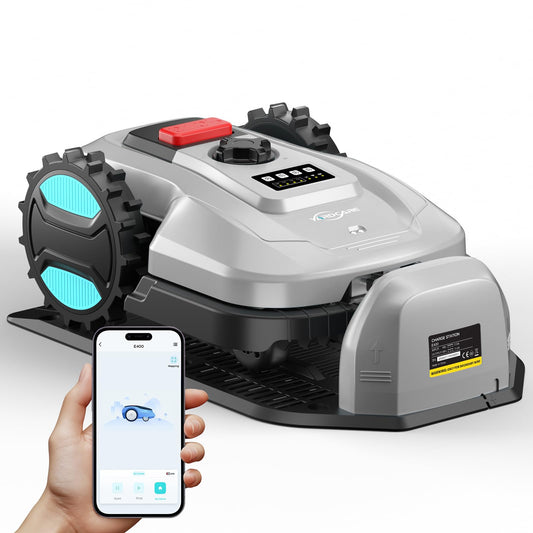 YARDCARE E400 Mähroboter mit App Steuerung,Max. bis zu 400m²,Automatisches Aufladen,Rasenmäher Roboter mit 20-60mm Schnitthöhe Rasenroboter,Weniger als 60 dB,RegenSensor