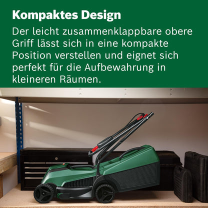 Bosch CityMower 18V-32-300 Cordless Lawnmower (18 Volt, 1 x 4.0 Ah Battery, Cutting Width: 32 cm, Lawns up to 300 m², in Box)