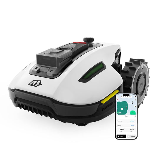 MAMMOTION YUKA Mini 500 Mähroboter ohne Begrenzungskabel,Empf. 500 m², NetRTK+Vision Rasenmäher Roboter, KI Smarte Hindernisvermeidung Rasenroboter, App-Steuerung mit 4G-Modul, 50% Steigung
