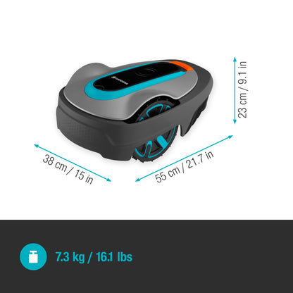 Gardena Sileno minimo Robotic Lawnmower 250 m²: Intelligent Lawnmower with Optimal Connectivity, Programmable with Gardena Bluetooth App, DE Version (15201–20)