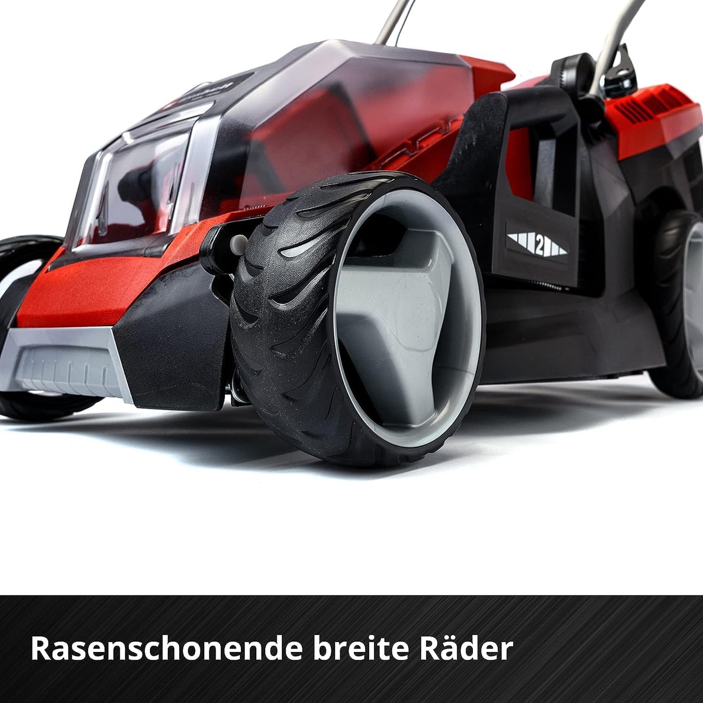 Einhell Akku-Rasenmäher GE-CM 36/36 Li Kit Power X-Change (36 V, 36 cm Schnittbreite, bis 400 m², Brushless, 40L Fangkorb, 25-75 mm Schnitthöhe, inkl. 2x 4,0 Ah Akku + 2x Ladegerät)