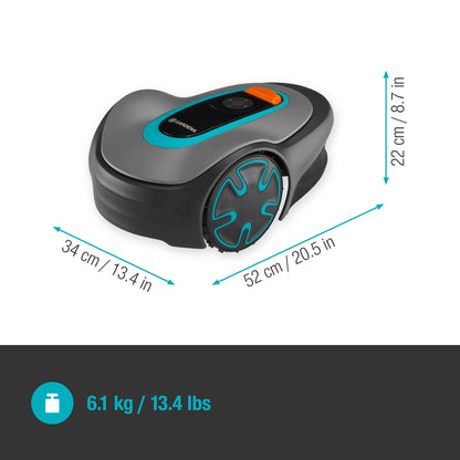 Gardena Sileno minimo Robotic Lawnmower 250 m²: Intelligent Lawnmower with Optimal Connectivity, Programmable with Gardena Bluetooth App, DE Version (15201–20)