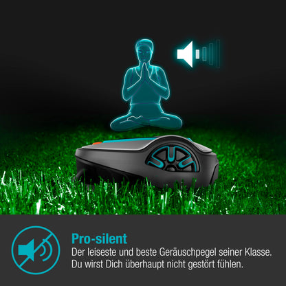 Gardena Sileno minimo Robotic Lawnmower 250 m²: Intelligent Lawnmower with Optimal Connectivity, Programmable with Gardena Bluetooth App, DE Version (15201–20)
