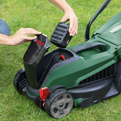 Bosch CityMower 18V-32-300 Cordless Lawnmower (18 Volt, 1 x 4.0 Ah Battery, Cutting Width: 32 cm, Lawns up to 300 m², in Box)