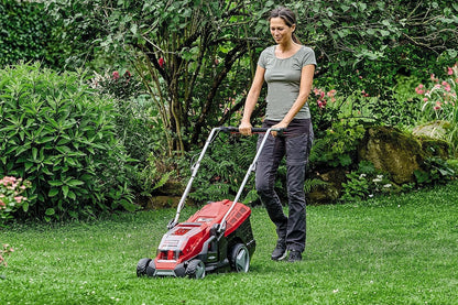 Einhell Akku-Rasenmäher GE-CM 36/36 Li Kit Power X-Change (36 V, 36 cm Schnittbreite, bis 400 m², Brushless, 40L Fangkorb, 25-75 mm Schnitthöhe, inkl. 2x 4,0 Ah Akku + 2x Ladegerät)
